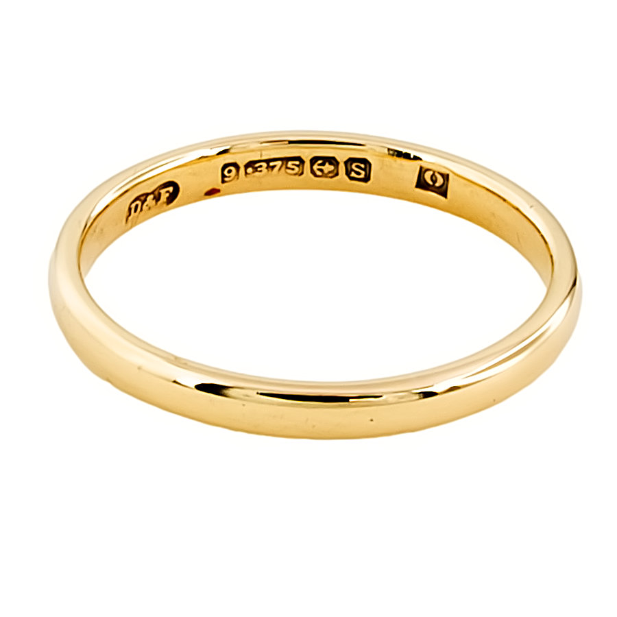 9ct gold 1.5g Vintage Wedding Ring size L